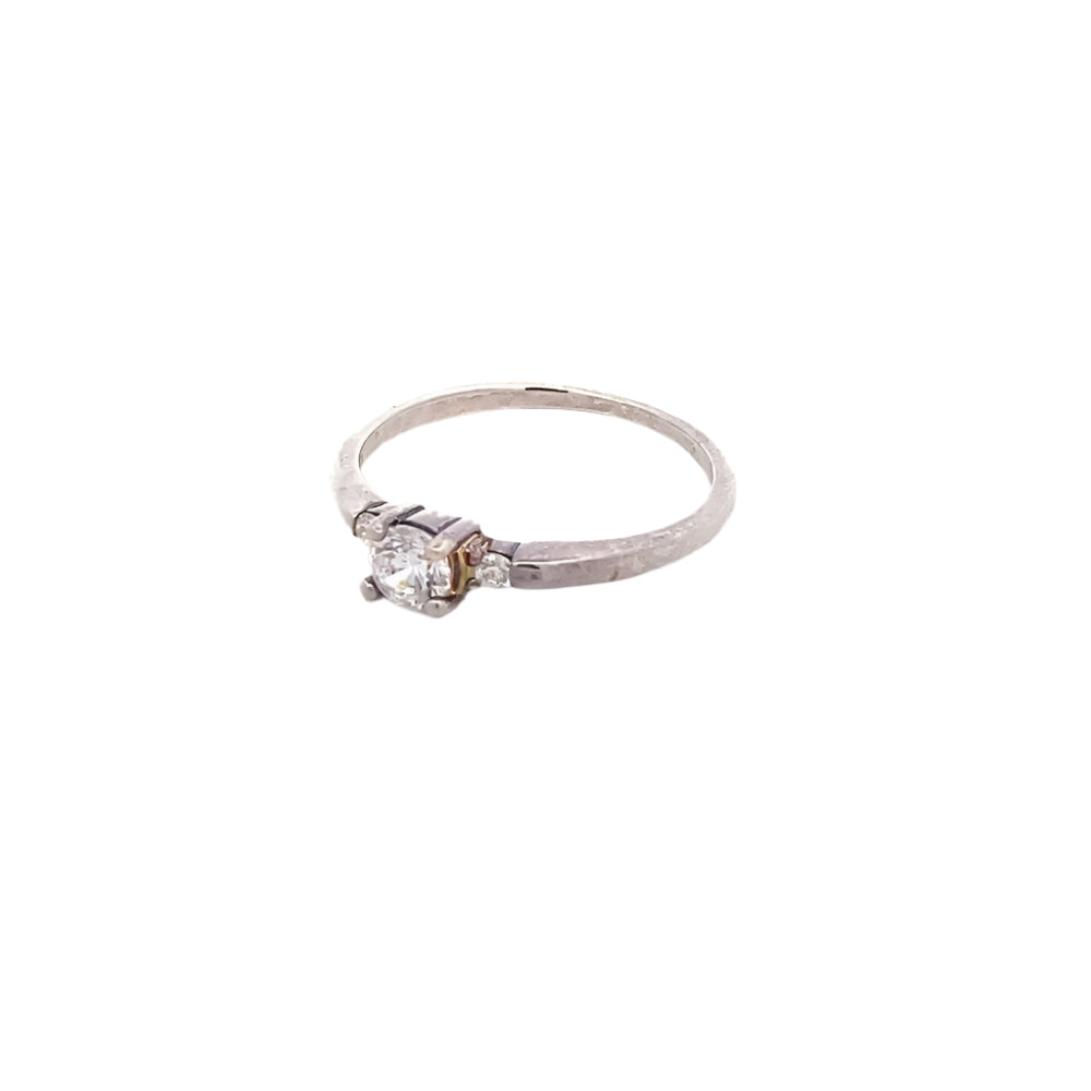 Annalisa Brilliant Cut 925 Sterling Silver Engagement Ring | SilverWorks