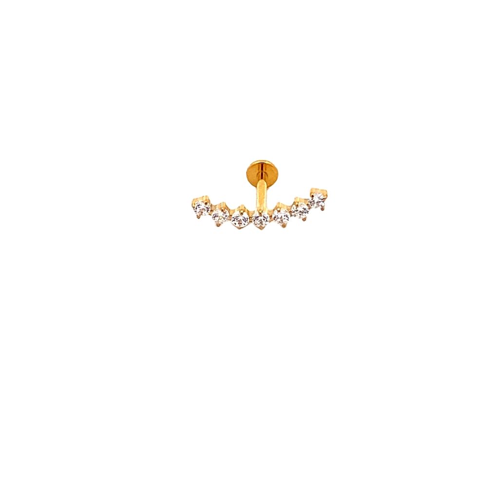 Martha Gold Plated Labret Earring