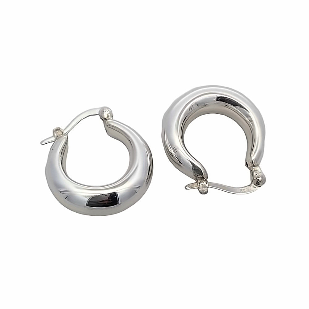 Blake Hoop 925 Sterling Silver Earrings