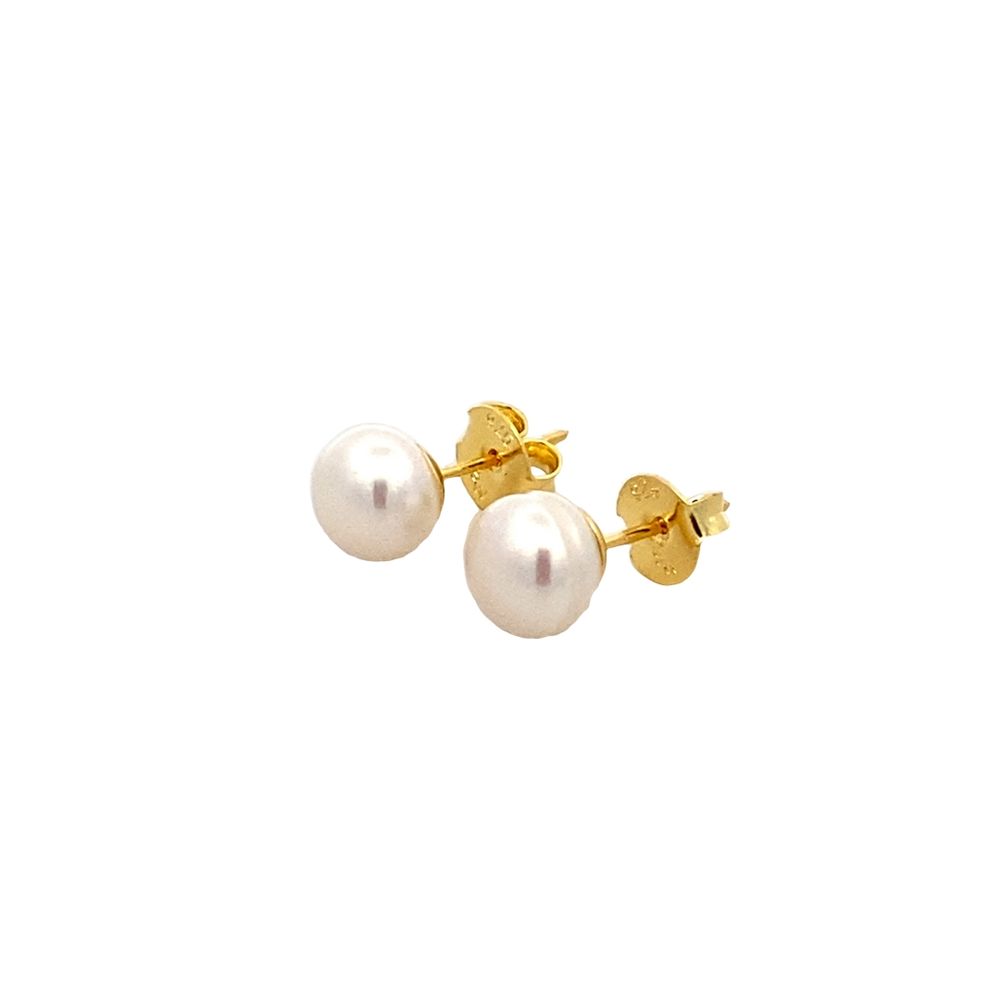 E7830 8MM FRESH WATER PEARL IN GOLDPLATED STUD 1.55G
