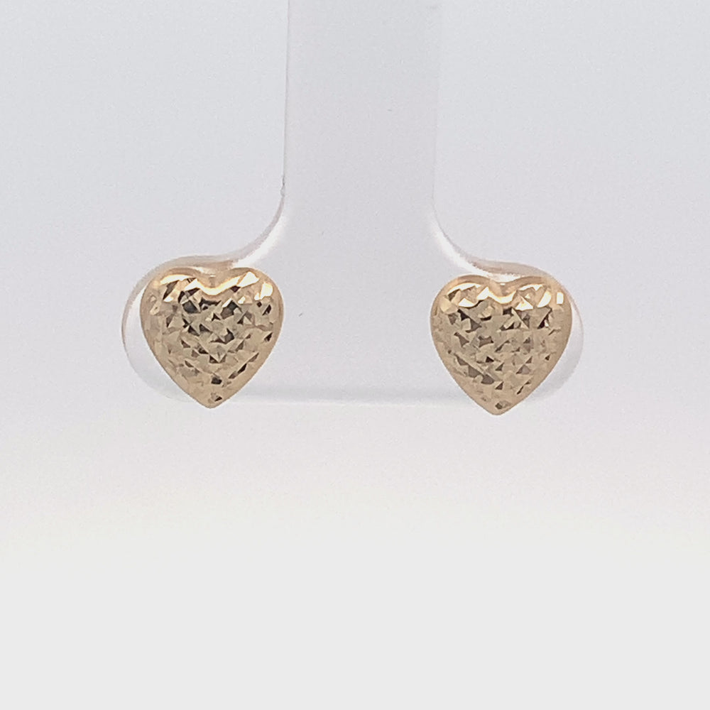 
                
                    Load and play video in Gallery viewer, SW Premium 14 Karat Yellow Gold Heart Stud Earrings
                
            