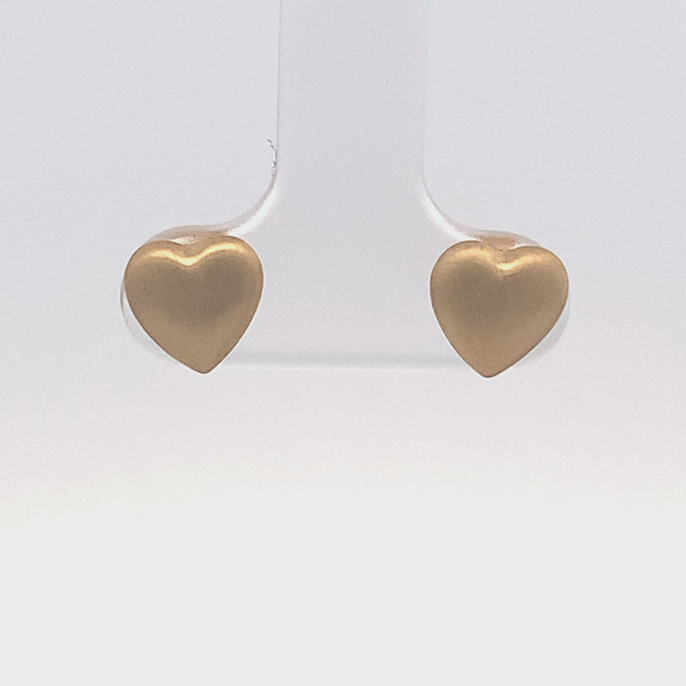 
                
                    Load and play video in Gallery viewer, SW Premium 14 Karat Yellow Gold Mercy Heart Stud Earrings
                
            