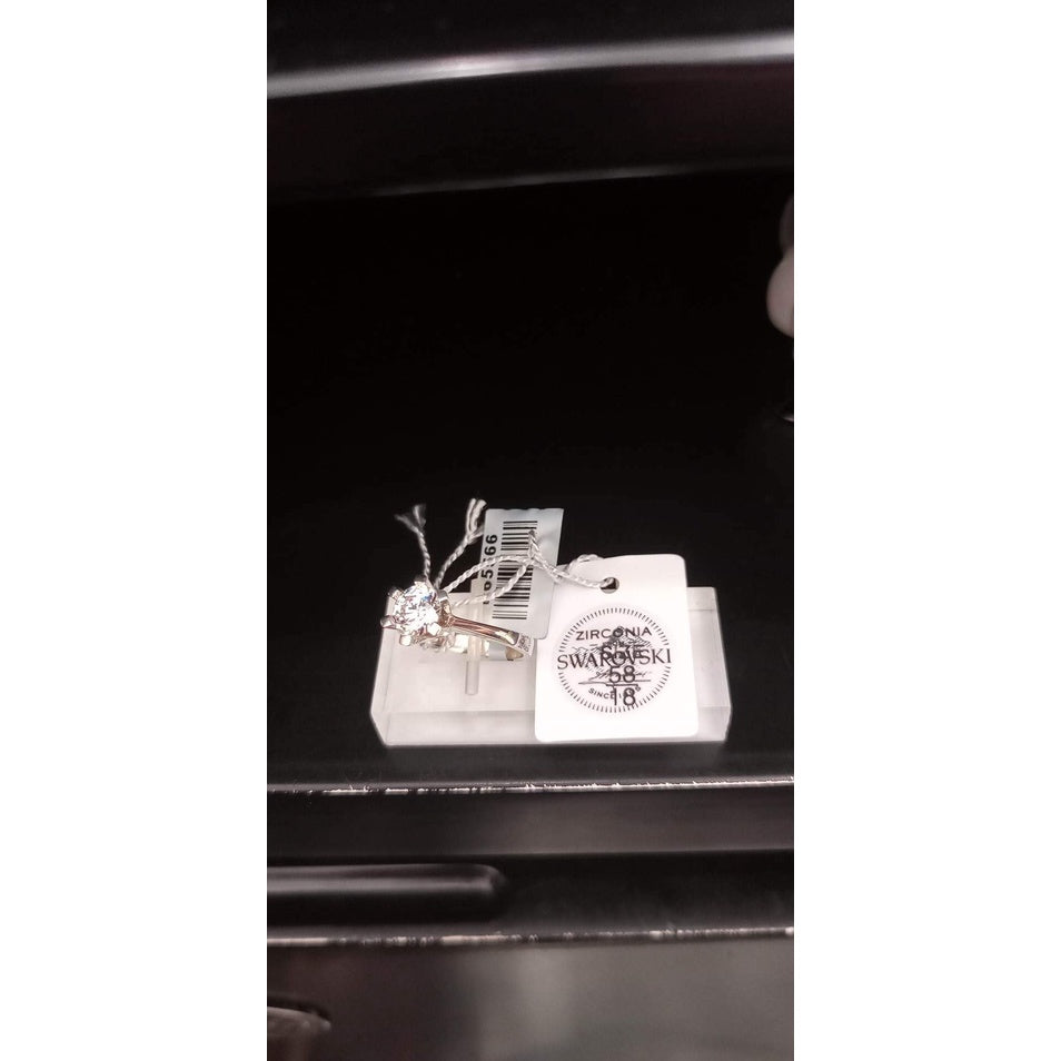 
                      
                        Delliah Brilliant Cut Swarovski 925 Sterling Silver Engagement Ring | SilverWorks
                      
                    