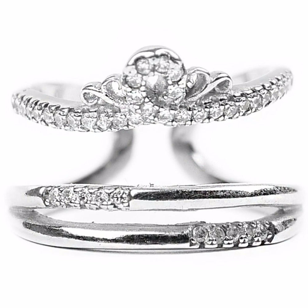 Lydia 925 Sterling Silver Crown Adjustable Ring | SilverWorks