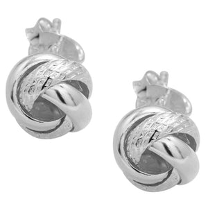 
                
                    Load image into Gallery viewer, Silverworks E7087 Love Knot Design Stud Earrings (8MM)
                
            