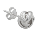 Silverworks E7087 Love Knot Design Stud Earrings (8MM)