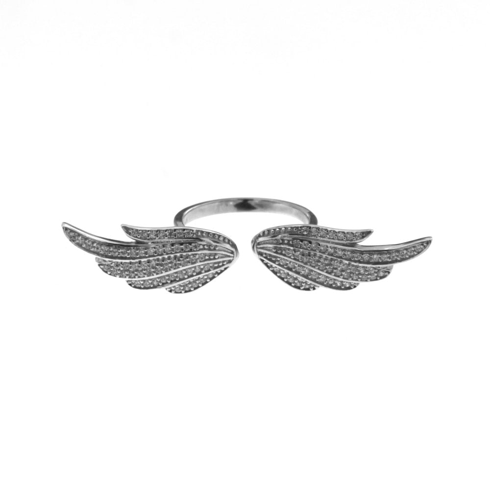 Silverworks R6154 Angel Wing Ring SilverWorks