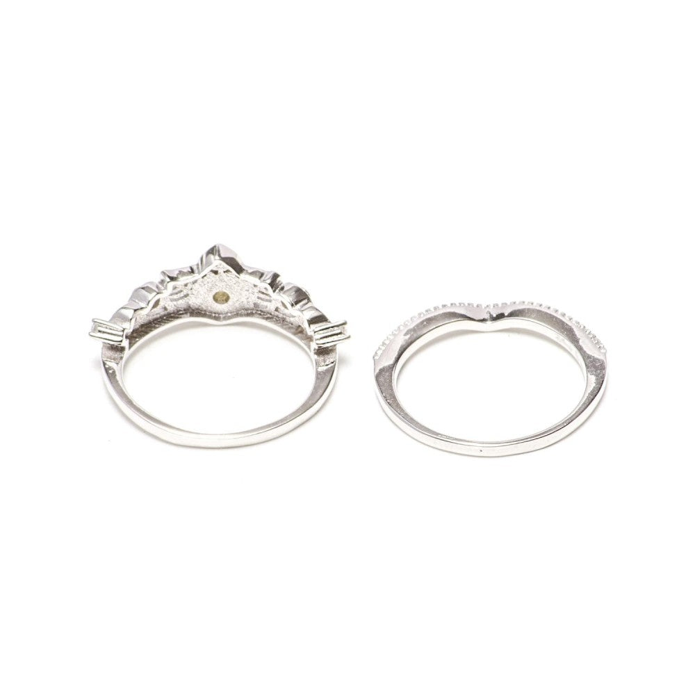 
                      
                        Belle Canary Disney Princess 925 Sterling Silver Crown Ring Set | SilverWorks
                      
                    