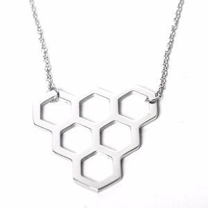 
                
                    Load image into Gallery viewer, Silverworks X3633 Honeycomb Design Necklace and Earrings
                
            