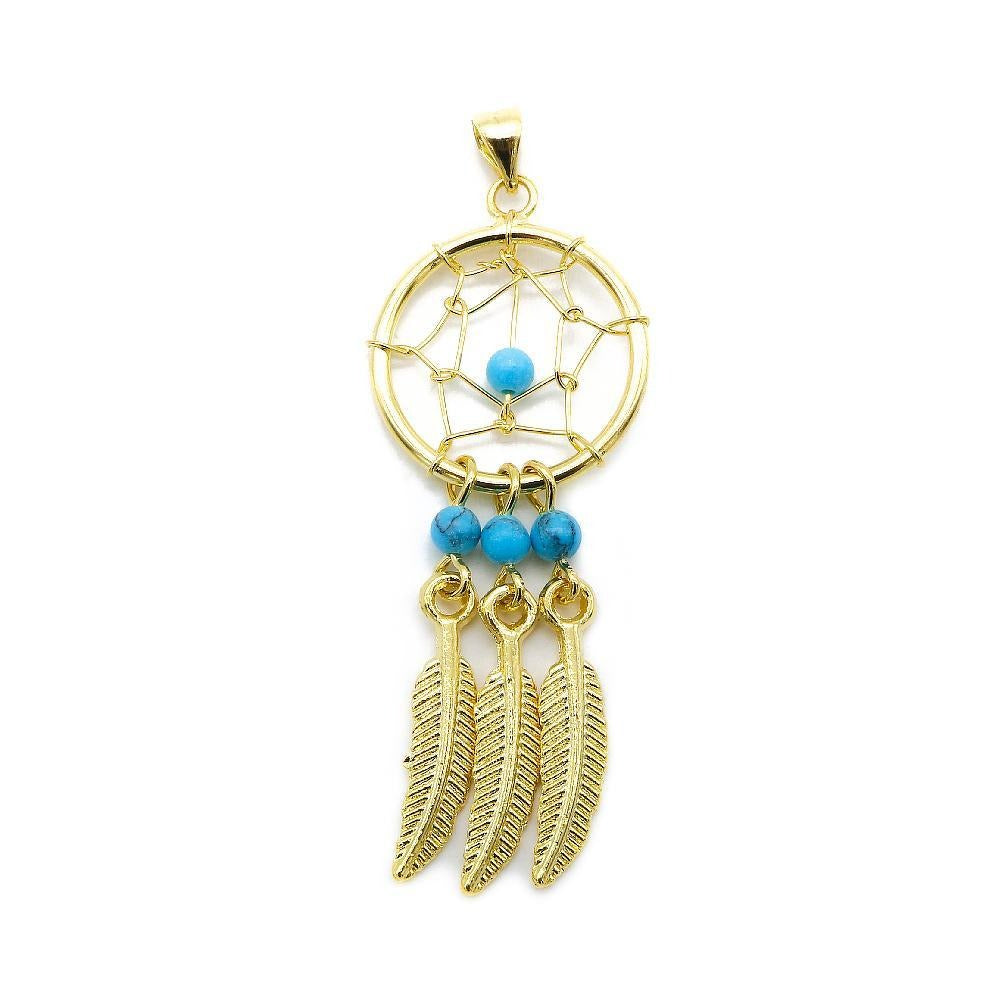 Gold Plated Dreamcatcher Necklace