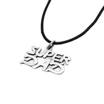 Super Dad Script Waxtail Necklace