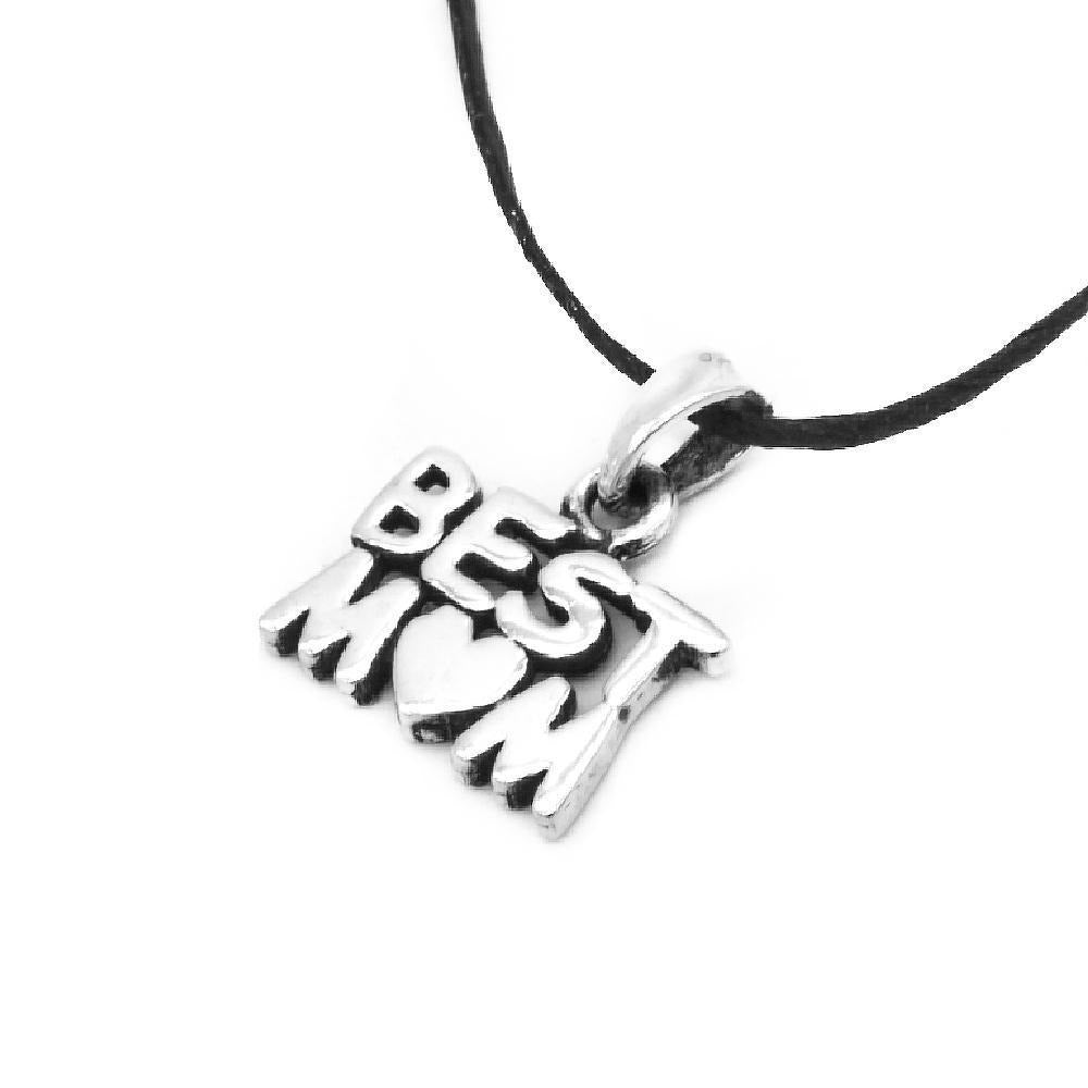 Zene "Best Mom" 925 Sterling Silver Pendant Necklace | SilverWorks