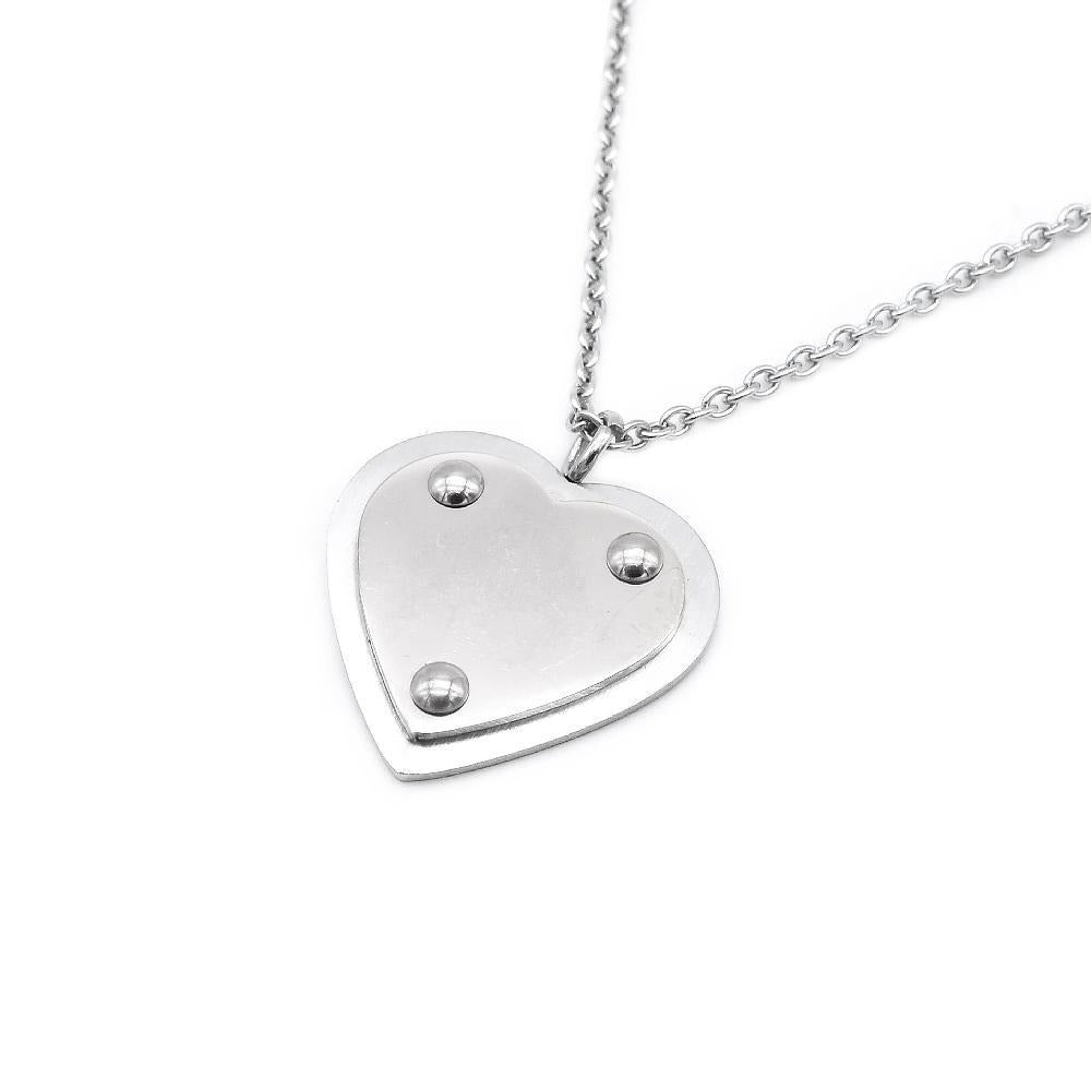 Payton Polished Heart Stainless Steel Jewelry Set | SilverWorks
