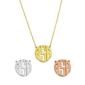 
                
                    Load image into Gallery viewer, 3-Letter Round Name Necklace
                
            