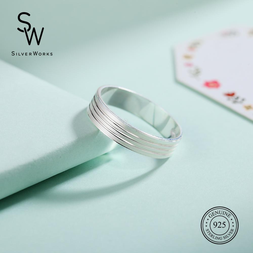 Maren 925 Sterling Silver Wedding Band Ring | SilverWorks
