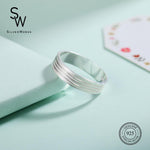 Silverworks Sandblasted Ring with 3 Rail Design R5448
