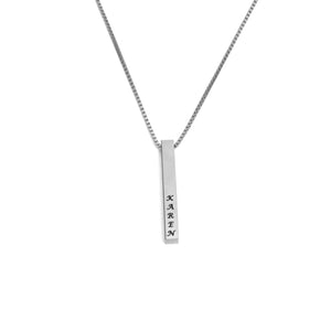 PB1-X / PB1 3D Bar Name Necklace