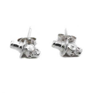 Skull with Hat Design 925 Sterling Silver Earrings Philippines | Silverworks 