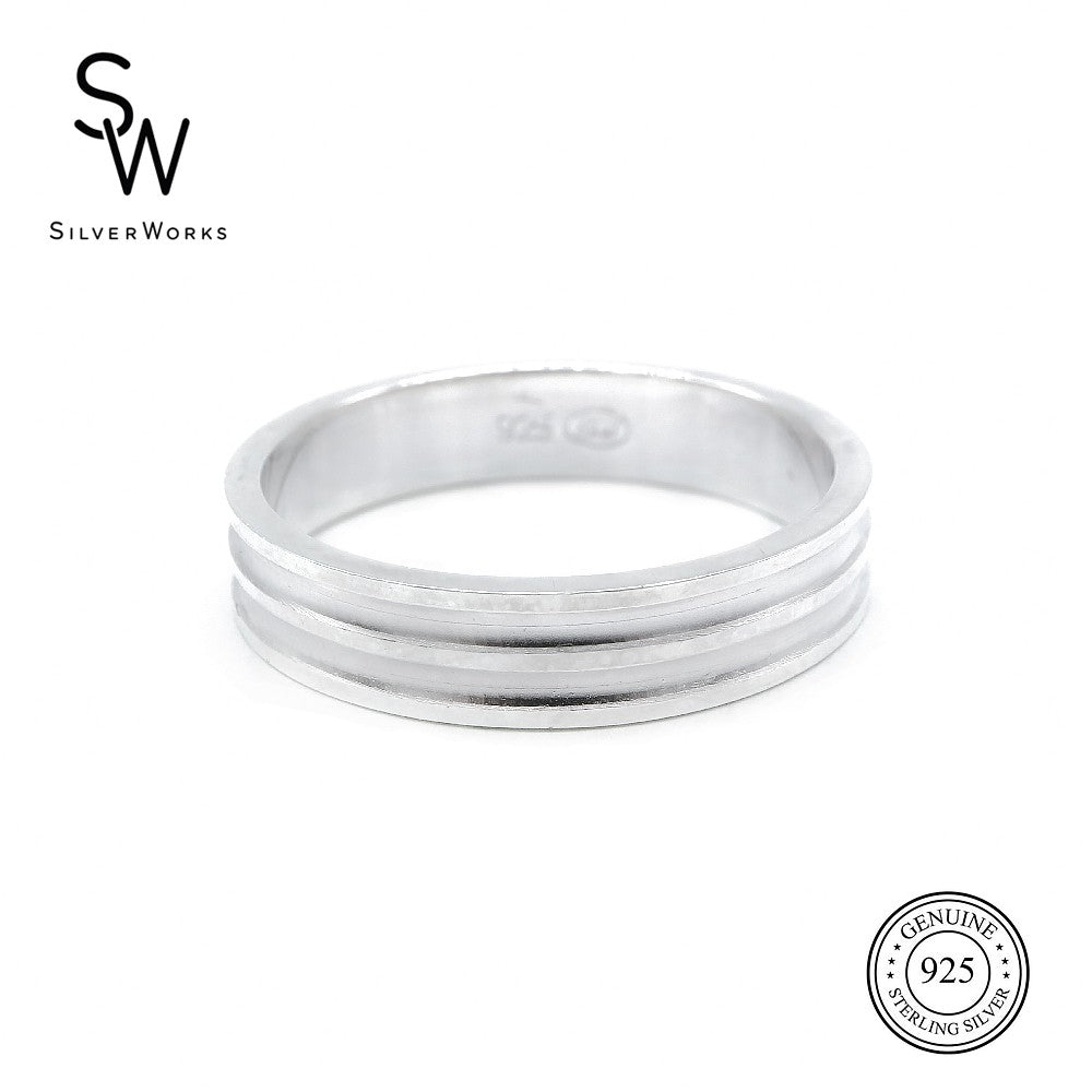 Kerry 925 Sterling Silver Wedding Band Ring | SilverWorks