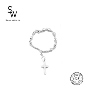 Rosary-Style 925 Sterling Silver Ring Philippines | Silverworks