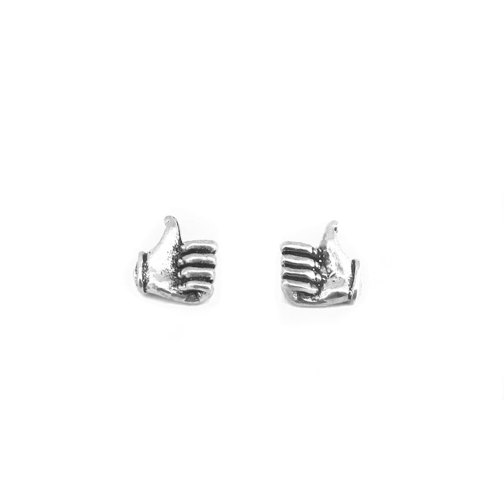 Thumbs Up Stud 925 Sterling Silver Earrings Philippines | Silverworks