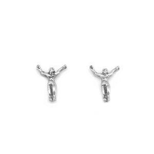 Standing Man Stud 925 Sterling Silver Earrings Philippines | Silverworks