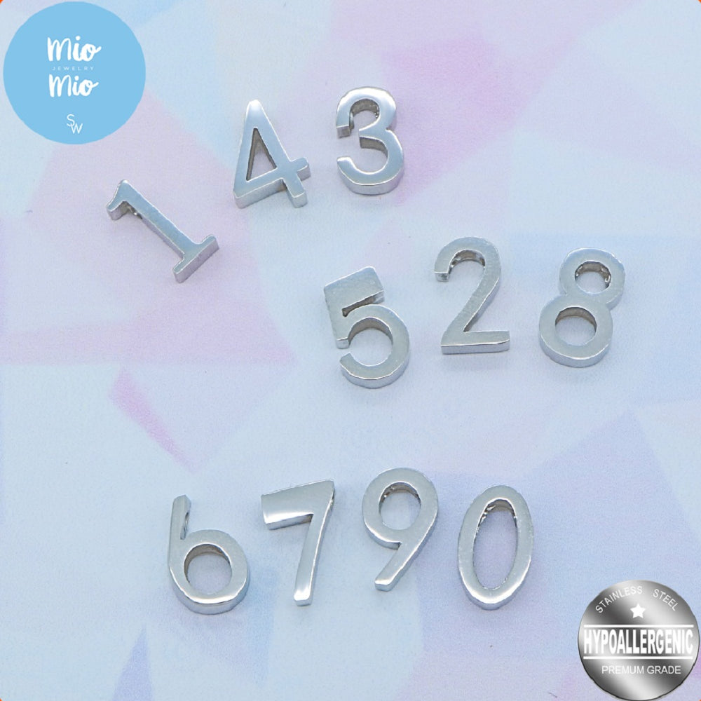 DIY Number Stainless Steel Pendant | SilverWorks