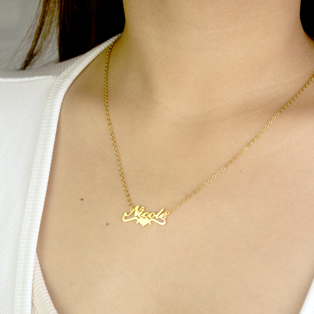 
                      
                        Slanted Script Crown Personalized Name Necklace | SilverWorks
                      
                    