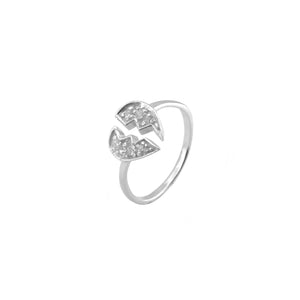 Adjustable Broken Heart Ring 925 Sterling Silver Philippines | Silverworks