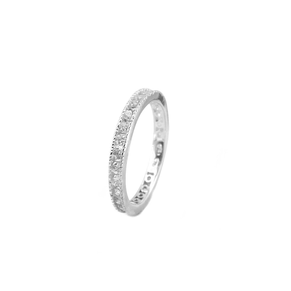 Eliese Silver Thick Eternity Ring For Women