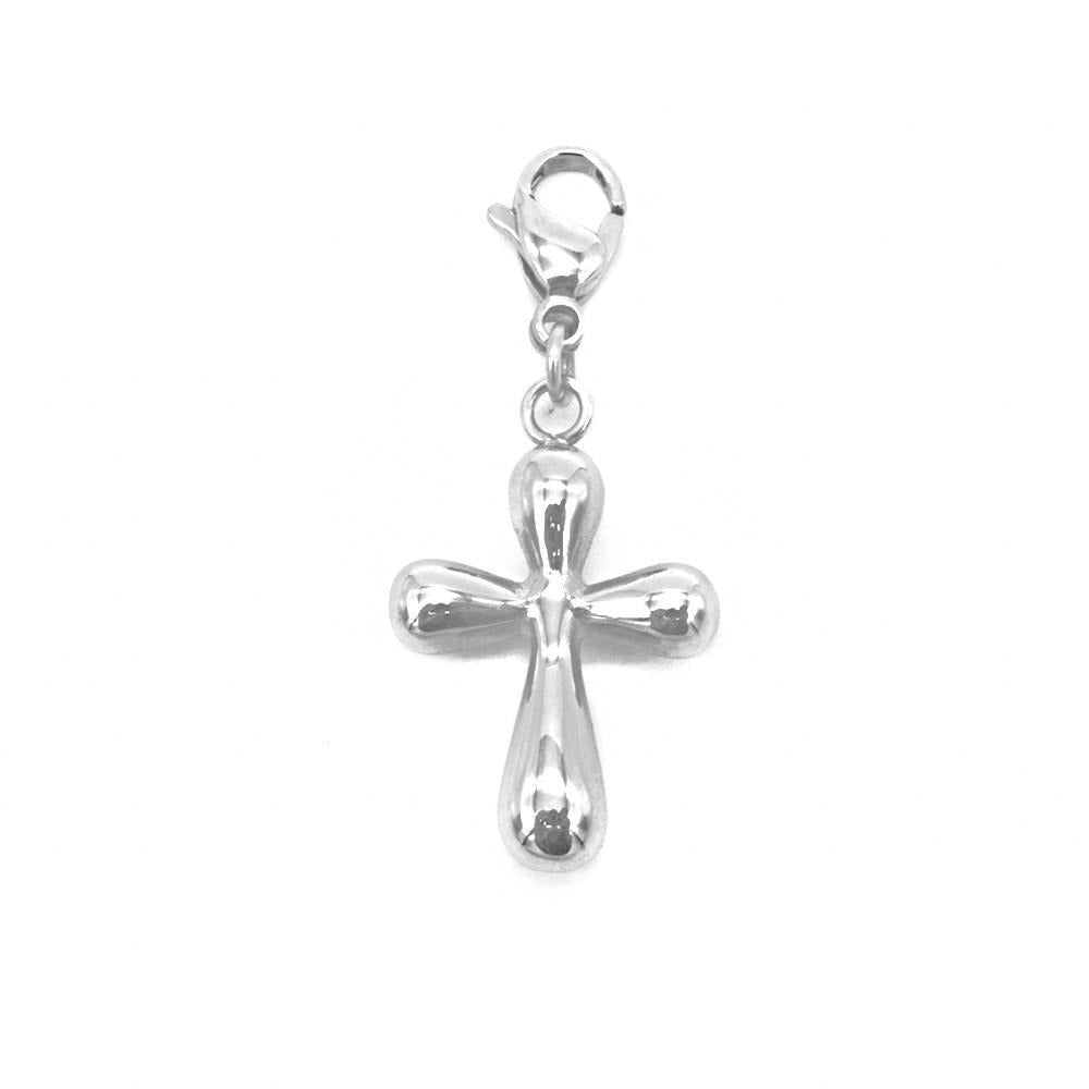 Mason Puff Cross Stainless Steel Charm | Silverworks