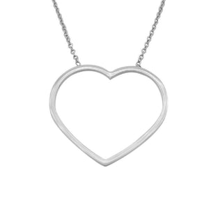 Shir Thin Open Heart Stainless Steel Hypoallergenic Necklace Philippines | Silverworks