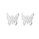3 Set of Stud Earrings  Butterfly,  Fox and Spider
