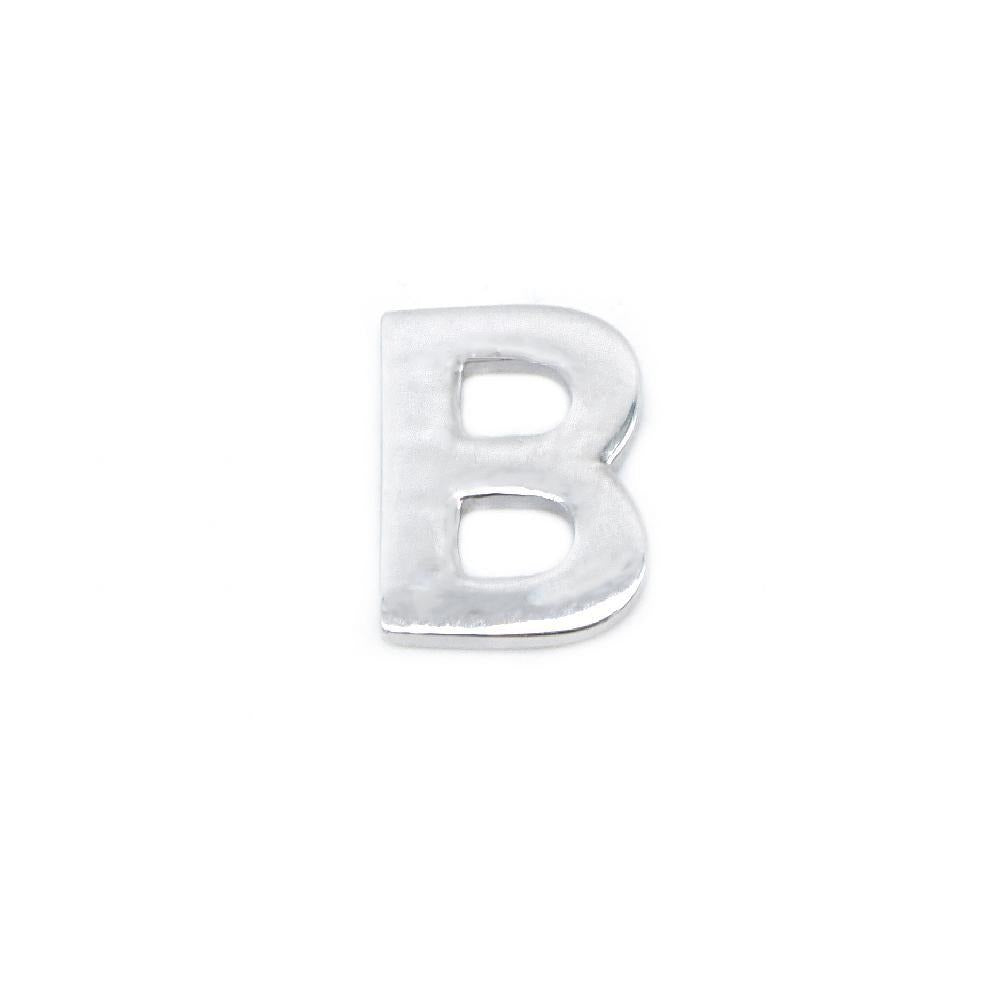 Mako Polished Letters and Numbers 925 Sterling Silver Pendant | SilverWorks
