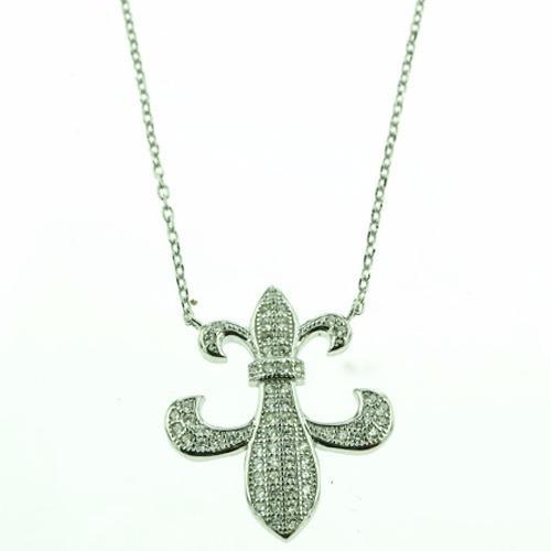 Hadria Fleur-De-Lis 925 Sterling Silver Pendant Necklace | SilverWorks