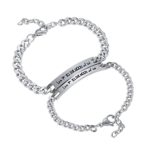
                
                    Load image into Gallery viewer, Love You To The Moon and Back Couple Stainless Steel Hypoallergenic Bracelet Philippines | Silverworks
                
            