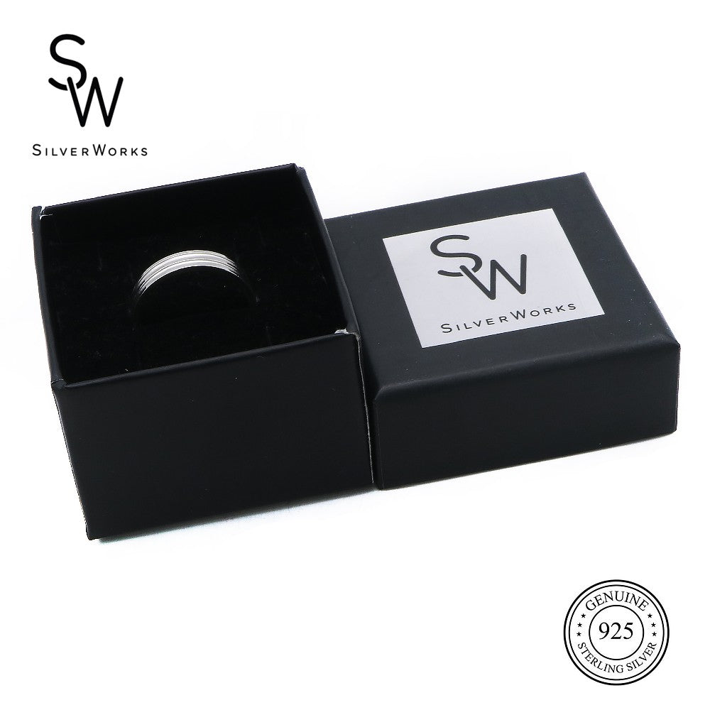 
                      
                        Kerry 925 Sterling Silver Wedding Band Ring | SilverWorks
                      
                    