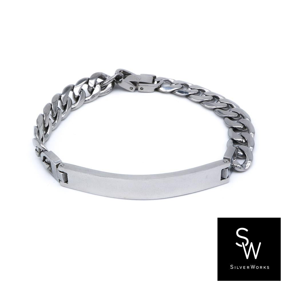 Marley Curb ID Stainless Steel Chain Bracelet | SilverWorks