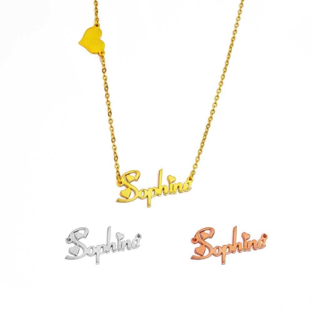 
                      
                        Heart Script Personalized Name Necklace | SilverWorks
                      
                    