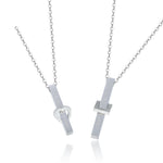 Forever Love in ID Bar Couple Necklace