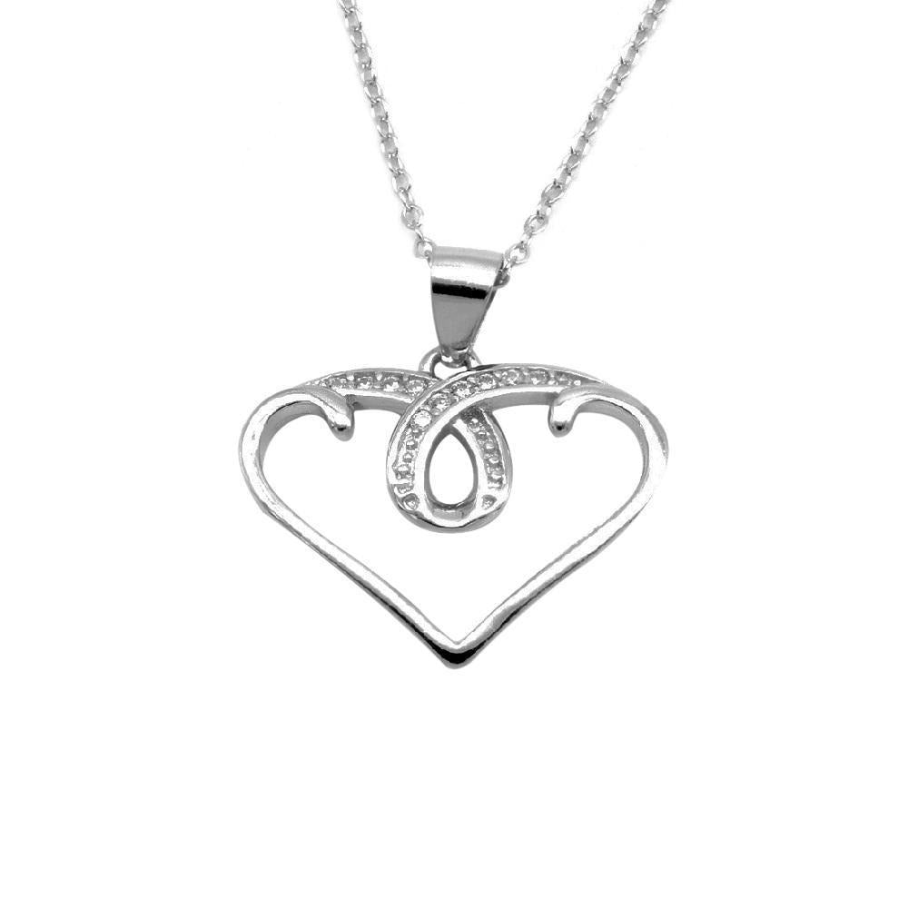 Penelope Knot Heart 925 Sterling Silver Pendant Necklace | SilverWorks