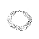 Cyra Square Chinese Symbol Silver Bracelet