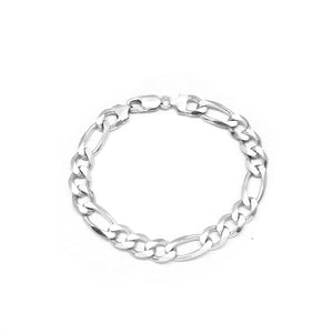 Cosimia Silver Bracelet with Figaro Chain
