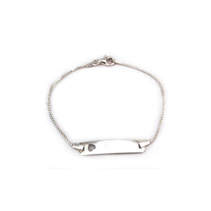 Cory Heart ID Bar with Box Chain 925 Sterling Silver Bracelet Philippines | Silverworks