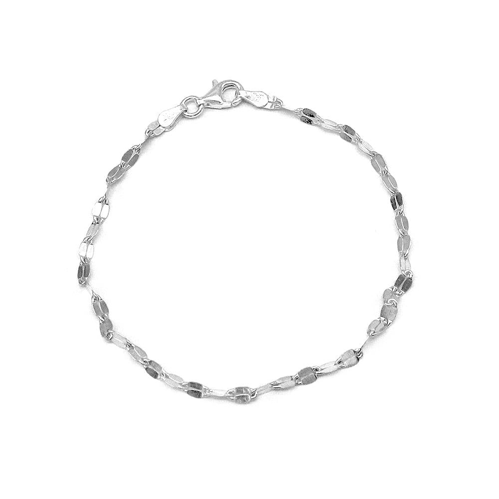 Chiaki Silver Bracelet with Moka Link Chain