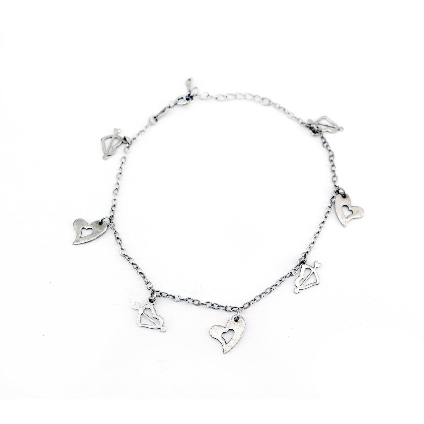 Jellis Heart & Arrow 925 Sterling Silver Charm Bracelet | SilverWorks