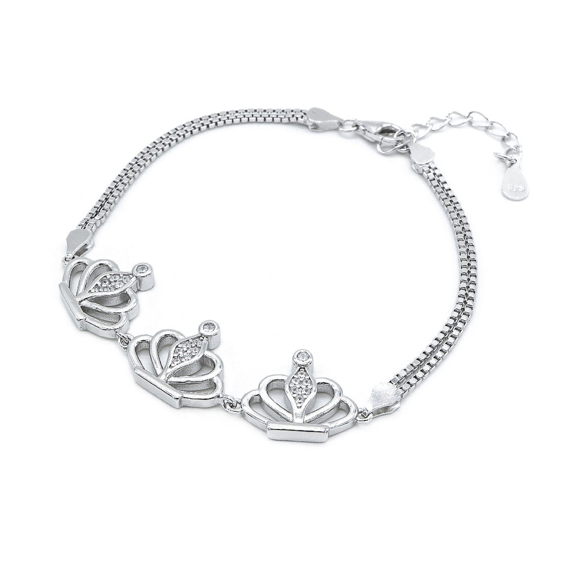 Charlene Crown 925 Sterling Silver Bracelet | SilverWorks