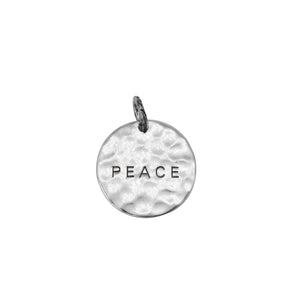 
                
                    Load image into Gallery viewer, Engraved Peace in Round 925 Sterling Silver Pendant Philippines | Silverworks
                
            