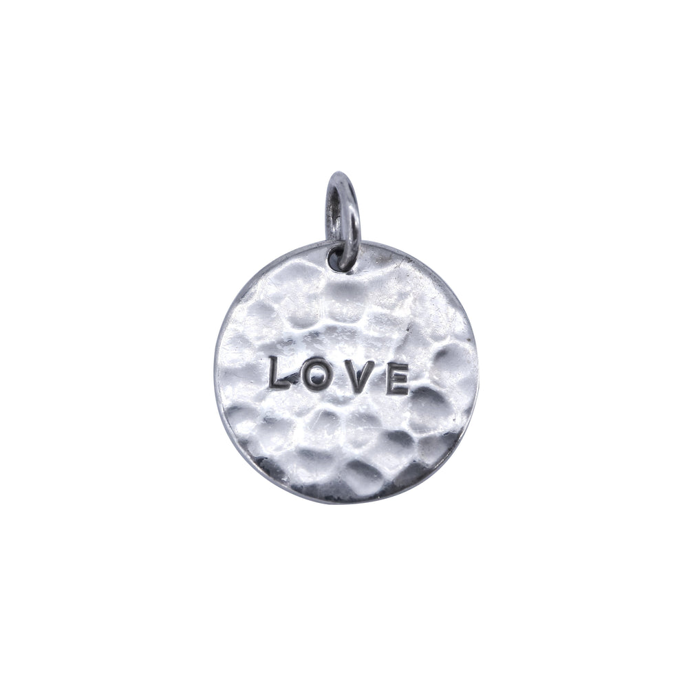 Engraved Love in Round Pendant
