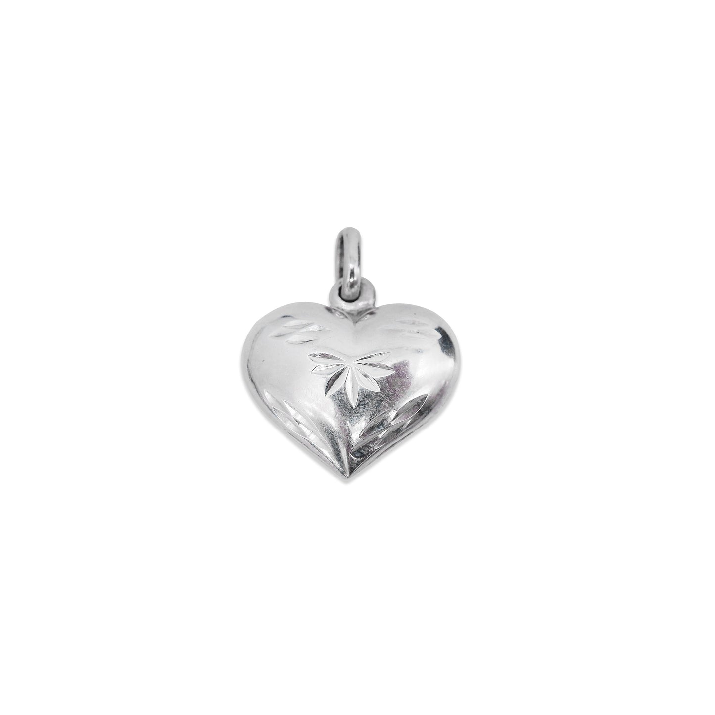 Jaime Puff Heart 925 Sterling Silver Pendant | SilverWorks